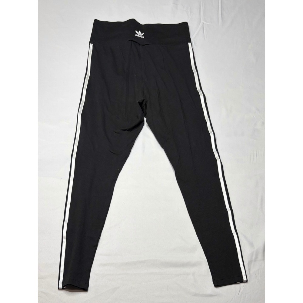Adidas Originals Women 3-Stripes Leggings Black White Tights Size M NWT - Picture 2 of 5